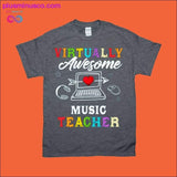 Plus Minus Co Virtually Awesome Music Teacher T-Shirts, view 2