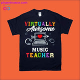 Plus Minus Co Virtually Awesome Music Teacher T-Shirts, view 3