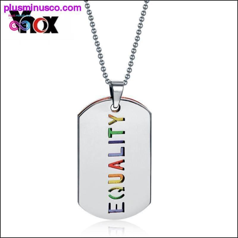Plus Minus Co Vnox Double Layer LGBT Necklace Pendant Stainless Steel