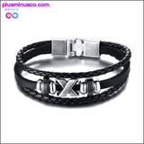 Plus Minus Co Vnox Lucky Vintage Men's Leather Bracelet Playing Cards Raja, view 6