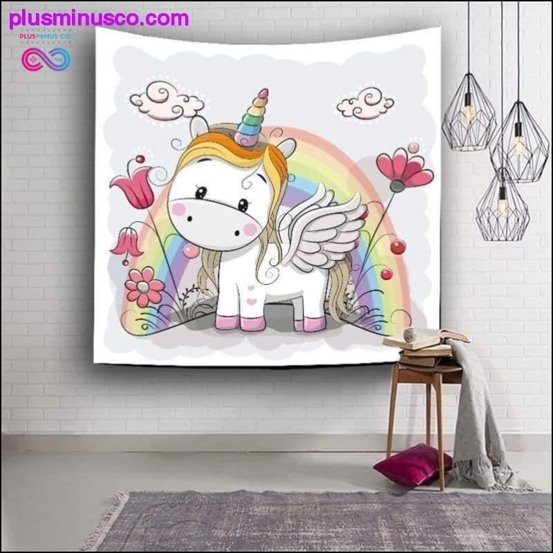 Plus Minus Co Wall Hanging Cute Unicorn Tapestry/Yoga Mat/Beach Towel