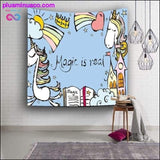 Plus Minus Co Wall Hanging Cute Unicorn Tapestry/Yoga Mat/Beach Towel, view 2