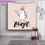 Plus Minus Co Wall Hanging Cute Unicorn Tapestry/Yoga Mat/Beach Towel, view 4