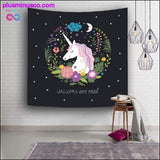 Plus Minus Co Wall Hanging Cute Unicorn Tapestry/Yoga Mat/Beach Towel, view 5