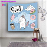 Plus Minus Co Wall Hanging Cute Unicorn Tapestry/Yoga Mat/Beach Towel, view 6