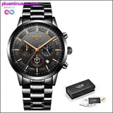 Plus Minus Co Waterproof Stainless Steel Luxury Sport Watch for Men, view 2