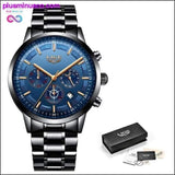 Plus Minus Co Waterproof Stainless Steel Luxury Sport Watch for Men, view 3