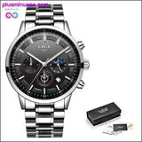 Plus Minus Co Waterproof Stainless Steel Luxury Sport Watch for Men, view 4