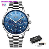 Plus Minus Co Waterproof Stainless Steel Luxury Sport Watch for Men, view 5