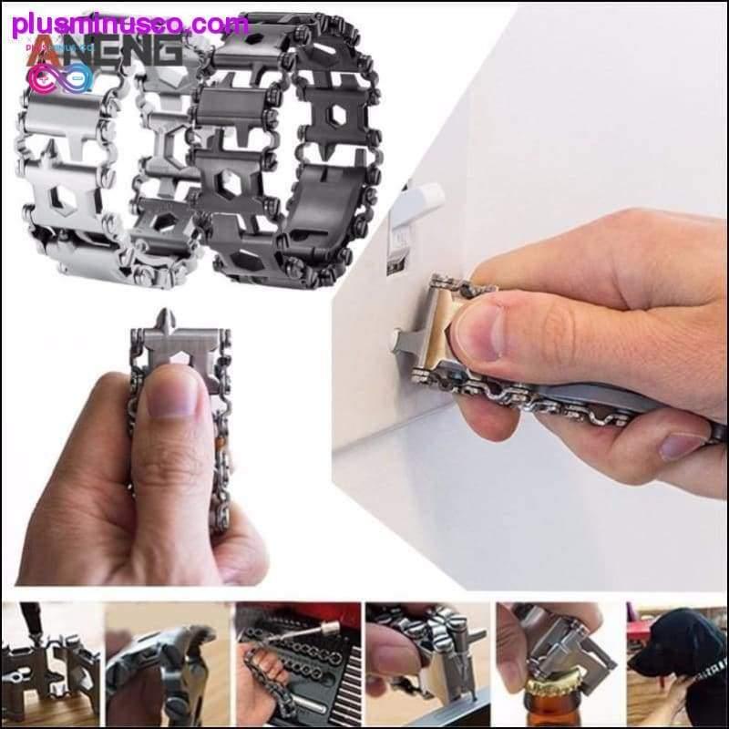 Plus Minus Co Wearable Stainless Steel Multi Tool Bracelet