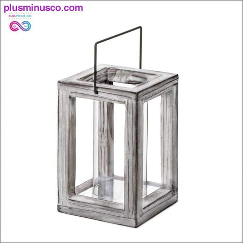 Plus Minus Co Weathered Garden Wooden Lantern ll Plusminusco.com