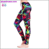 Plus Minus Co Weed Leaf Leggings Leaf Leaves Sporting Legging Fitness, view 2