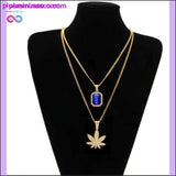 Plus Minus Co Weed Pendant Necklace With 24" Cuban Chain Hiphop Rapper, view 6