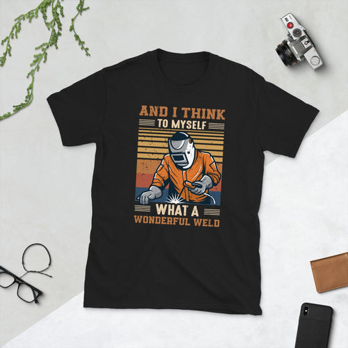 Plus Minus Co Welder and i think to myself what a wonderful weld Unisex Tee