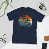Plus Minus Co Welder engineers need heros too Unisex Tee, view 2