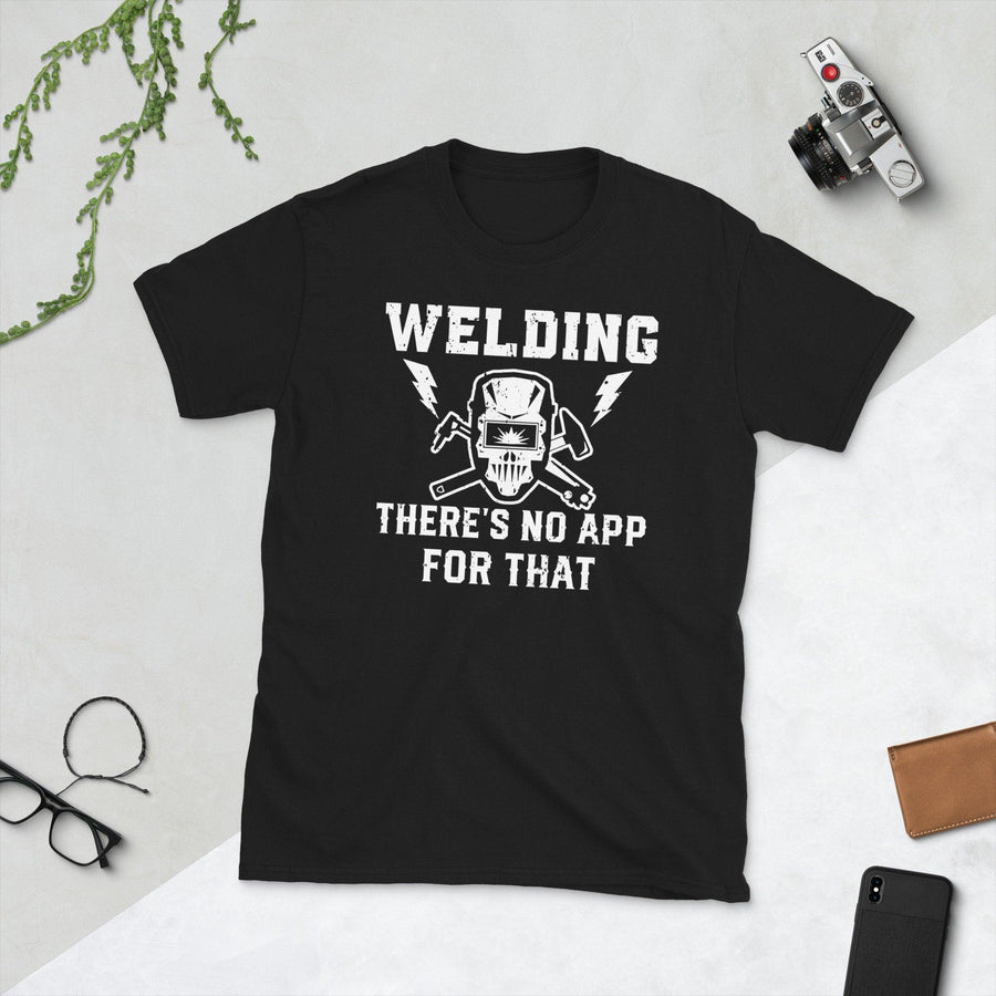 Plus Minus Co Welding there is no app for that Unisex Tee