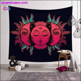 Plus Minus Co White Black Sun Moon Mandala Tapestry Wall Hanging Celestial, view 4