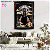 Plus Minus Co White Black Sun Moon Mandala Tapestry Wall Hanging Celestial, view 5