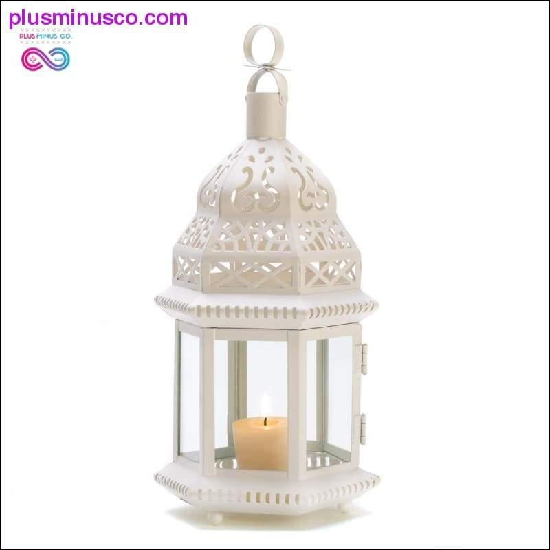 Plus Minus Co White Moroccan Style Lantern ll Plusminusco.com