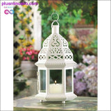 Plus Minus Co White Moroccan Style Lantern ll Plusminusco.com, view 2