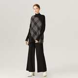 Plus Minus Co Wide Leg Lace Up Knitted Pants for Autumn and Winter Women's New Loose Floor Sweeping Knitted Pants, view 2