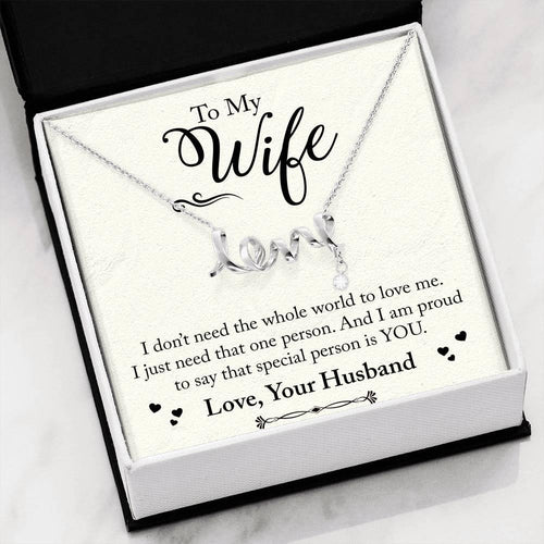 Plus Minus Co Love,To My Wife Necklace Anniversary Gift For Wife, Birthday