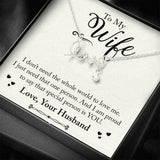 Plus Minus Co Love,To My Wife Necklace Anniversary Gift For Wife, Birthday, view 2