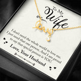 Plus Minus Co Love,To My Wife Necklace Anniversary Gift For Wife, Birthday, view 5