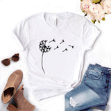 Plus Minus Co Wildflower Dandelion Print Women tshirt Cotton Casual Funny t shirt Gift For Lady Yong Girl Top Tee, view 3