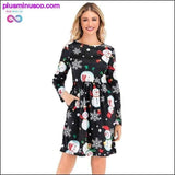 Plus Minus Co Winter Christmas Dresses Women Vintage Robe Swing Pinup, view 2