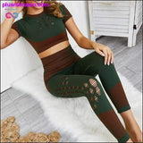 Plus Minus Co Winter Thickness Seamless yoga sets women gym Short Sleeve, view 2