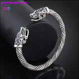 Plus Minus Co Wolf Head Bracelet Indian Jewelry Fashion Accessories Viking, view 4