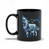 Plus Minus Co Wolf Moon Black Mugs,Cute Wolf Lover Gift, Animal Wolfdog, Howling Wolf Girls Costume, Present, Hoodie Sweatshirt, view 4
