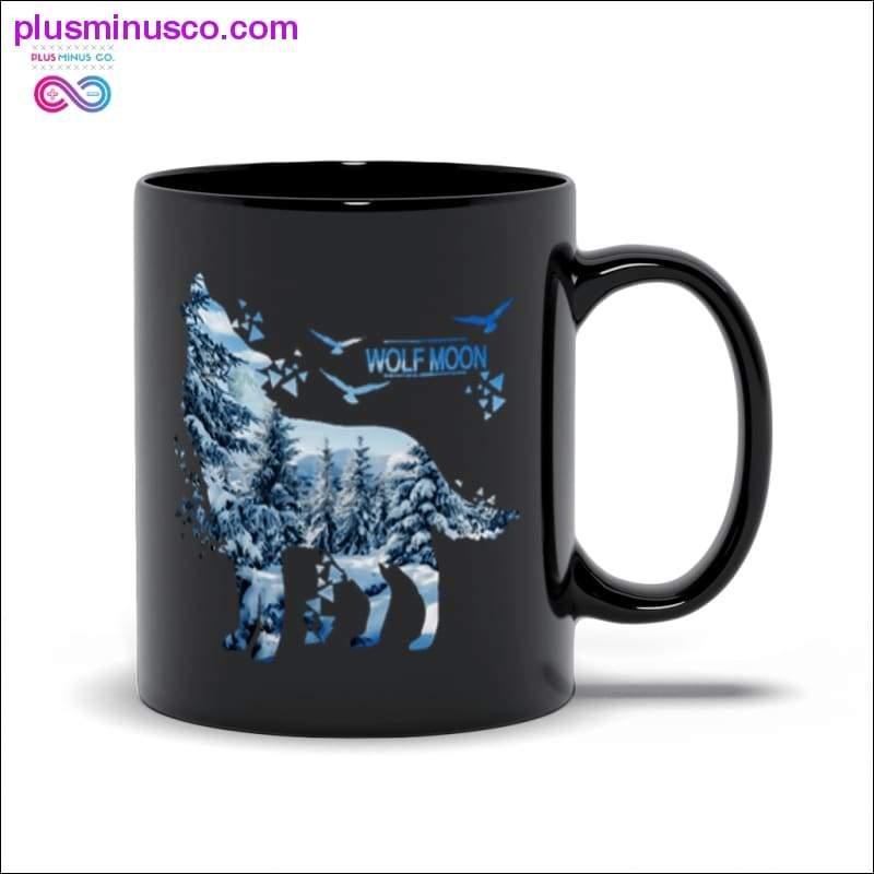 Plus Minus Co Wolf Moon Black Mugs