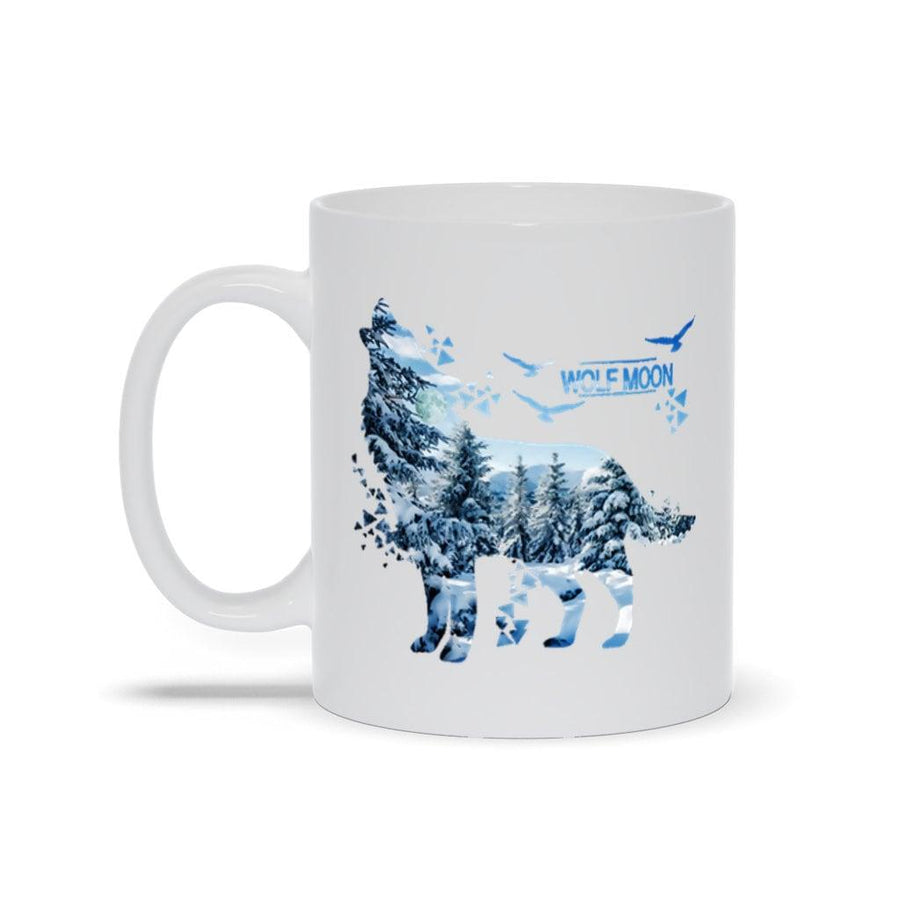 Plus Minus Co Wolf Moon Mugs,Cute Wolf Lover Gift, Animal Wolfdog, Howling Wolf Girls Costume, Present, Hoodie Sweatshirt