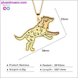Plus Minus Co Wolf Pendant Hollow Cut Out Unisex Necklace 316L Stainless, view 3
