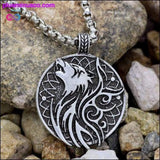 Plus Minus Co Wolf Viking Necklace and Pendant - Unique Nordic Jewelry for, view 2
