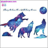 Plus Minus Co Wolf Wall Stickers Vinyl DIY Nature Animal Mural Decal for, view 2