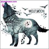 Plus Minus Co Wolf Wall Stickers Vinyl DIY Nature Animal Mural Decal for, view 3