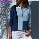 Plus Minus Co Women Blouses Fashion Long Sleeve Turn Down Collar, view 3