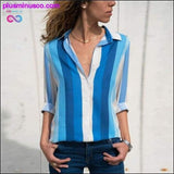 Plus Minus Co Women Blouses Fashion Long Sleeve Turn Down Collar, view 4