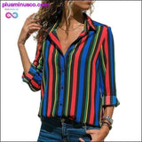Plus Minus Co Women Blouses Fashion Long Sleeve Turn Down Collar, view 5