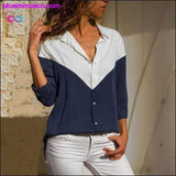 Plus Minus Co Women Blouses Fashion Long Sleeve Turn Down Collar, view 6