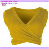 Plus Minus Co Women Casual Sleeveless Tank Tops Bandage Vest Crop Tops, view 3