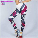 Plus Minus Co Women Elastic Gym Fitness Sport Printed Leggings, view 2