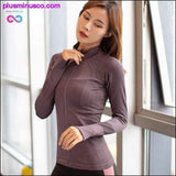 Plus Minus Co Fitness Jacket Long Sleeve Sport Tops Gym Tight Yoga Shirts, view 4