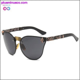 Plus Minus Co Gothic Sunglasses Skull Frame Metal Temple High Quality Sun, view 5