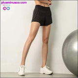 Plus Minus Co Women Gym Double shorts side pocket running shorts, view 3