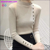 Plus Minus Co Women Knitted Turtleneck Sweaters Korean Fashion Winter, view 2