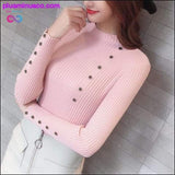 Plus Minus Co Women Knitted Turtleneck Sweaters Korean Fashion Winter, view 3